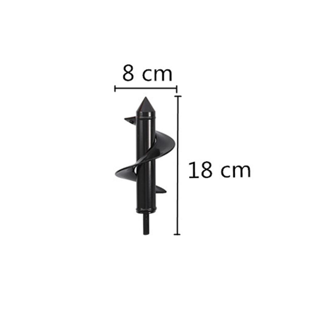 Garden Auger Spiral Soil Auger Umbrella Hole Excavator Solid Shaft Auger Flower For Planting Digging Soil Nursery Flowers