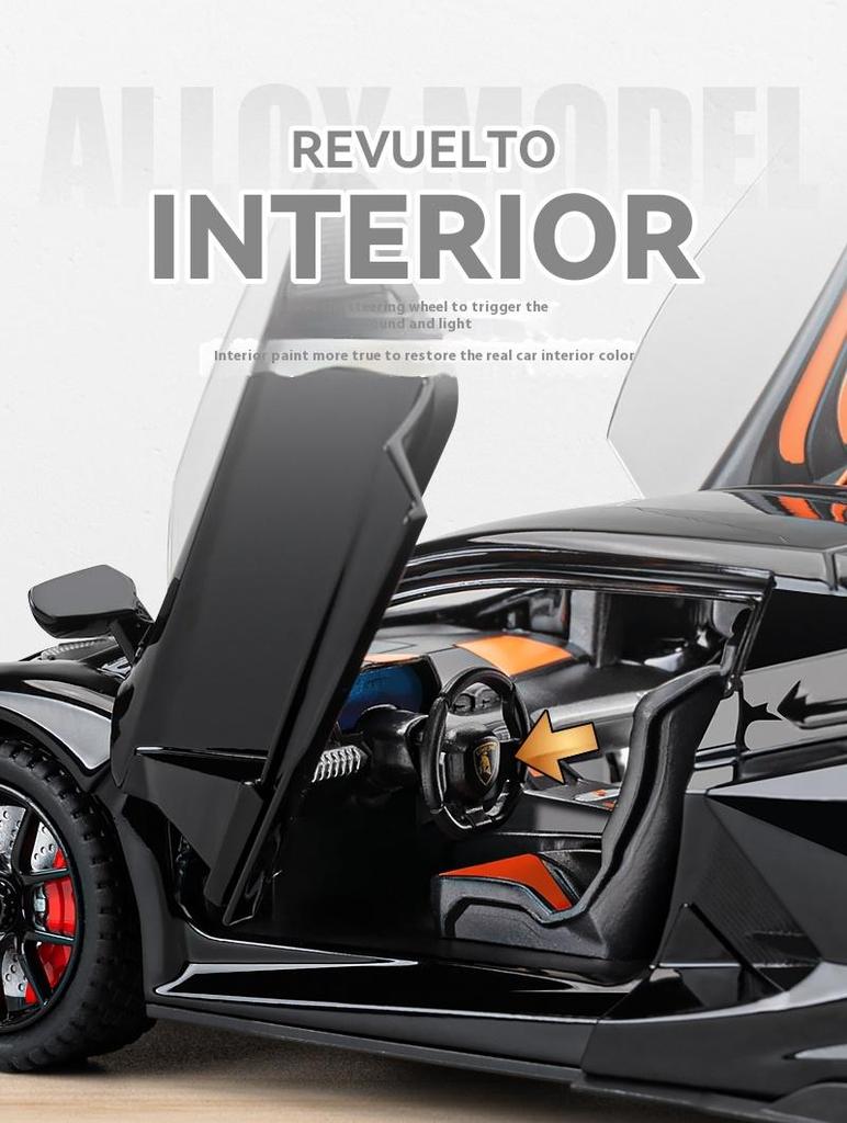 1/24 Lamborghini Revuelto Supercar Alloy Diecast Model Children's Toy Kids Gift Birthday Present for Boys Collection Decoration