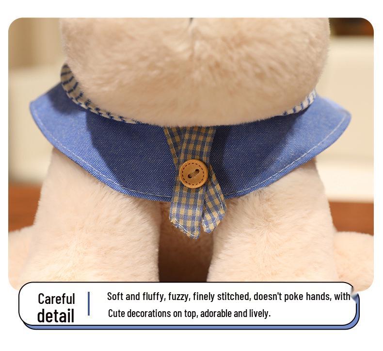 Labrador Puppy Plush Doll - Cute Sitting Pose Pillow for Girls