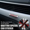 1pc 3D ABS QUATTRO Badge Car Body Trunk Sticker Emblem Decoration Decal For qaz22 A1 A2 A3 A4 A5 A6 A7 A8 B8 8P B9 B7 C6 Q3 Q5 Q7