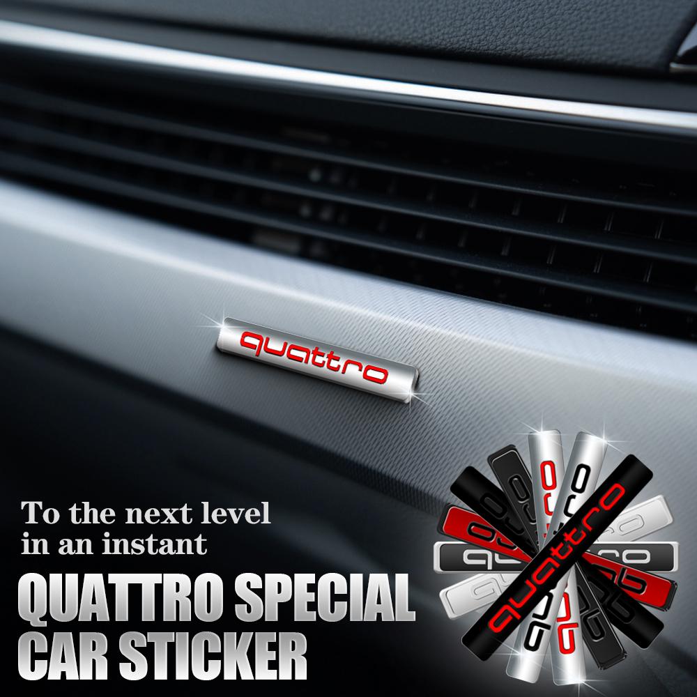 1pc 3D ABS QUATTRO Badge Car Body Trunk Sticker Emblem Decoration Decal For qaz22 A1 A2 A3 A4 A5 A6 A7 A8 B8 8P B9 B7 C6 Q3 Q5 Q7