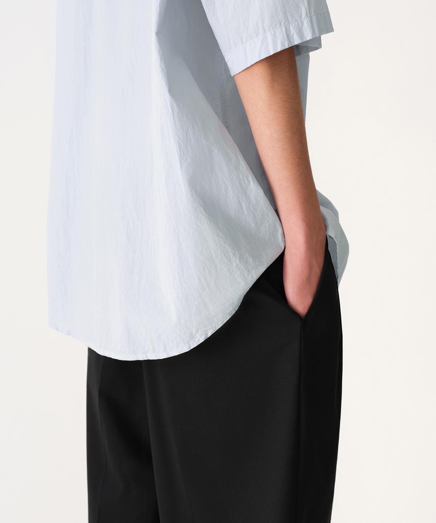 MUSINSA STANDARD Relaxed Micro Seersucker Short Sleeve Shirt [Sky Blue]