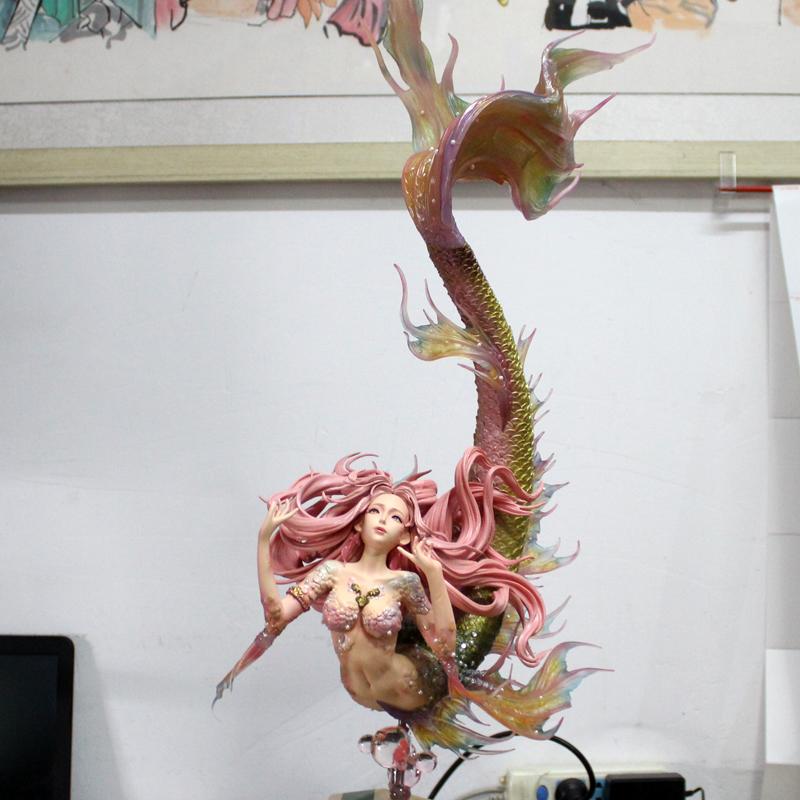 73cm Mermaid Fairy Tale Girl Large Collectible Anime Figure Statue Desktop Decoration Gift for Boys and Girls