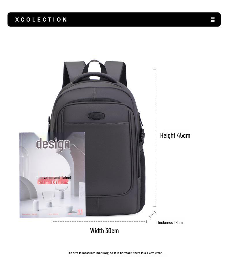Men's Trendy Cross-Border Laptop Backpack - Large Capacity Travel, Casual, and Business School Bag