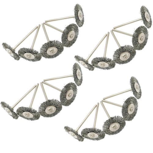 JINTONG Robinson Wheel Brushes for Routers (2.35mm Shaft) - Pack of 20