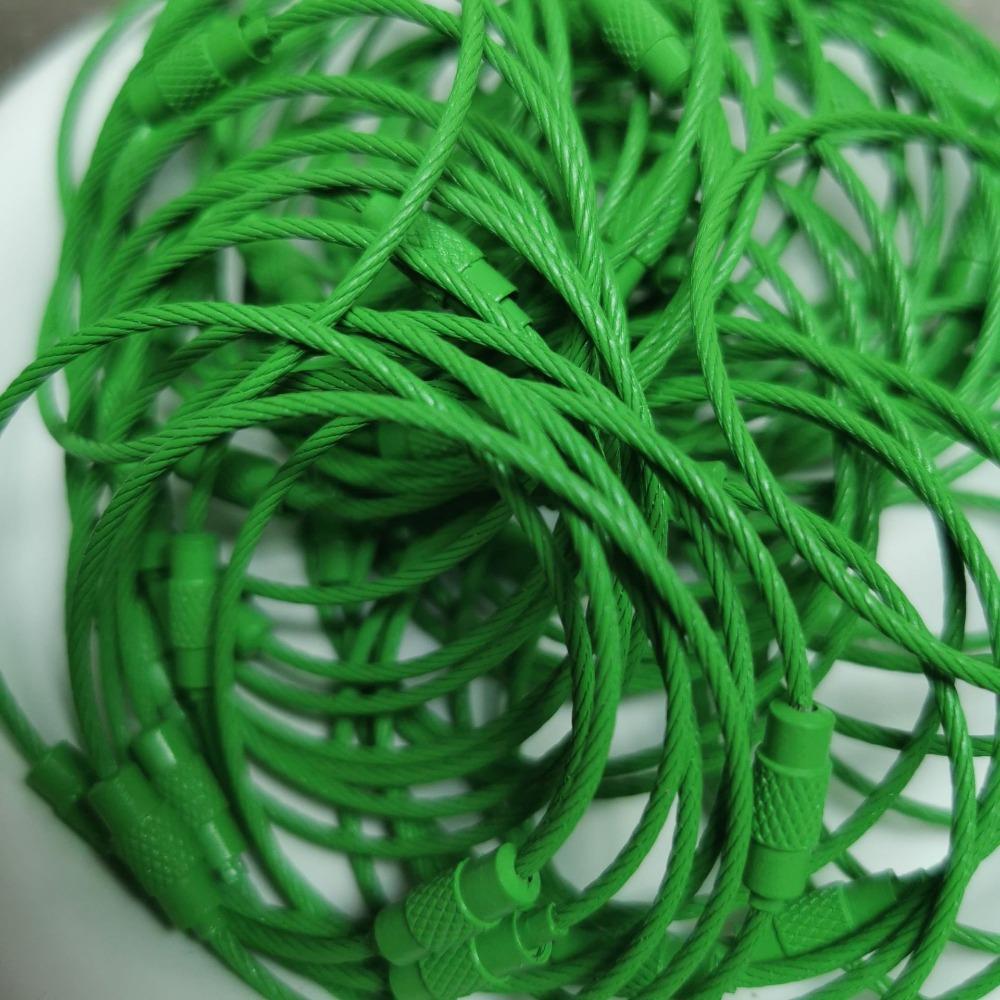 20PCS color paint wire rope 25 colors manufacturer wholesale key ring chain DIY tag cartoon key lanyard accessories