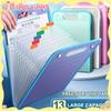 Sky Blue A4 Document Folder with Handle - Waterproof, 13-Pocket Expanding File Organizer for Students, Business & Travel