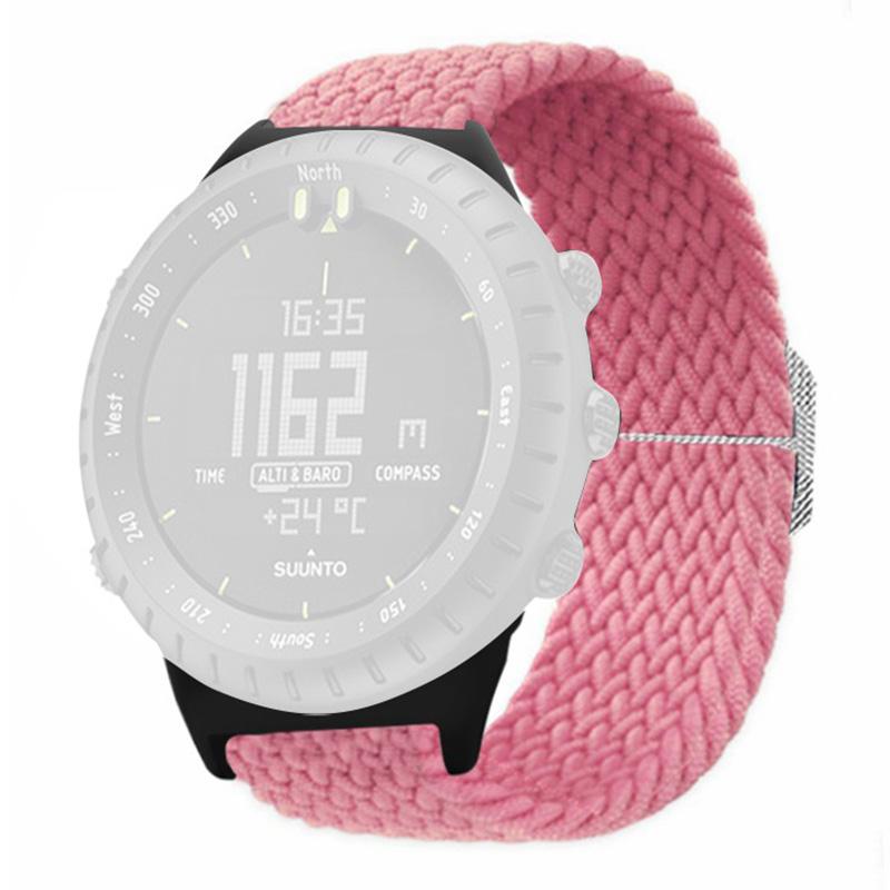 For Suunto Core Watch Band Stretchy 22mm Soft Nylon Elastic Braided Strap