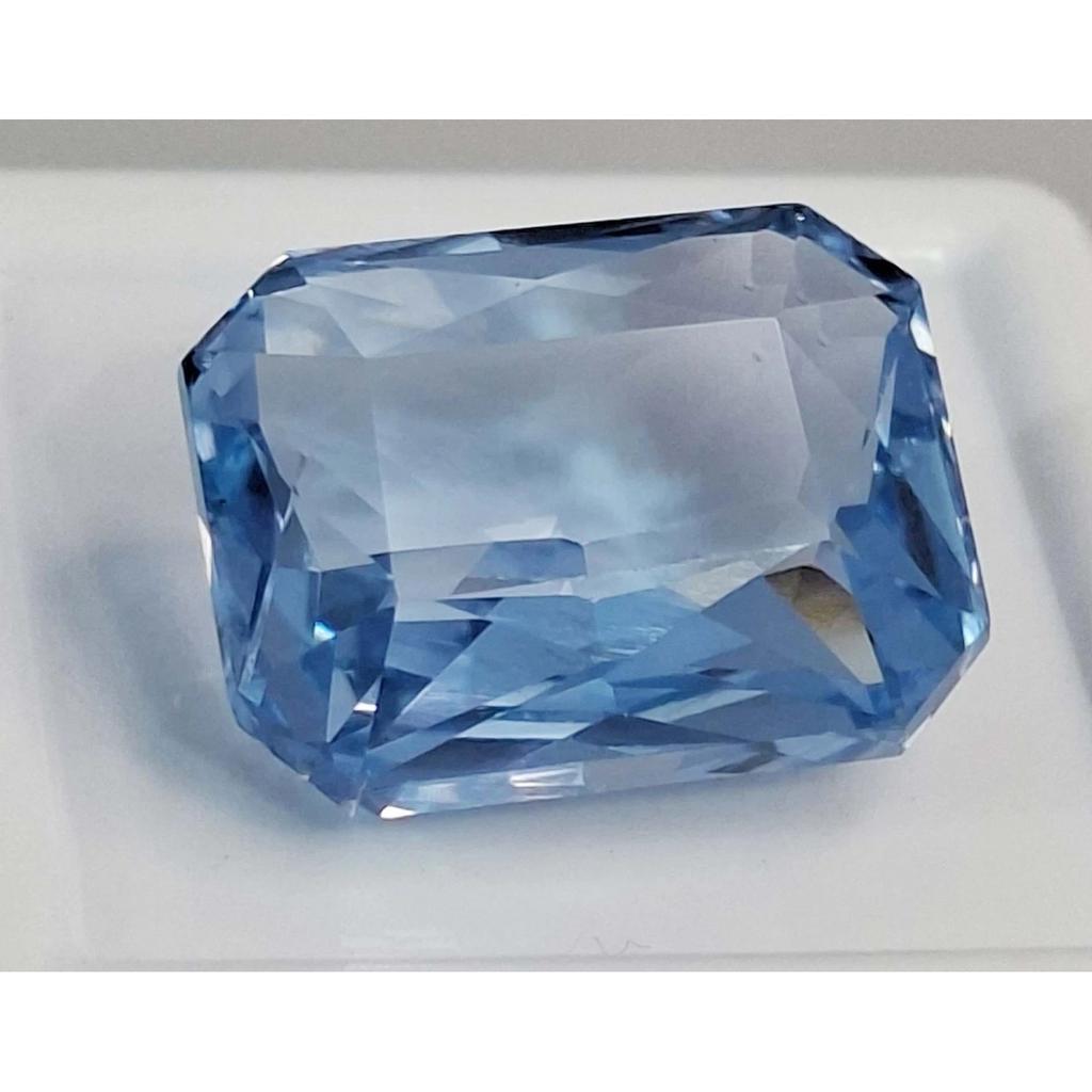 Beautiful Blue Aquamarine Natural Emerald Cut 16-18 Ct Certified Loose Gemstone