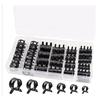 72pcs Sturdy Spring Steel Cable Clip Rubber Lined Designs Portable Accessory for Automotive and Industrial Use
