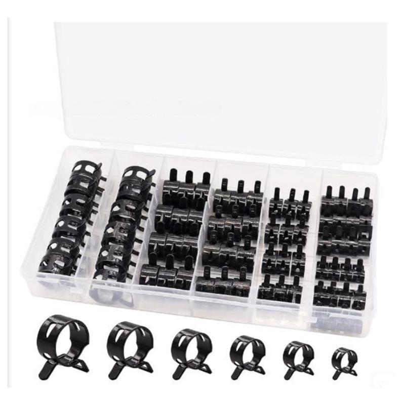 72pcs Sturdy Spring Steel Cable Clip Rubber Lined Designs Portable Accessory for Automotive and Industrial Use