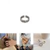 925 Sterling Silver Ring For Women Featuring Unique Hip Hop Open Design With Roman Numerals
