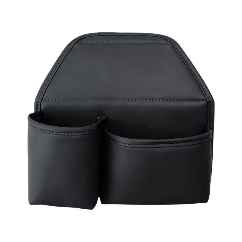 Car Interior Door Bag with Separate Compartments and PU Leather Finish for Phones, Cards, and Cables on Daily Drives