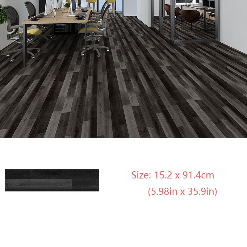 Self-Adhesive Wood Grain Floor Wallpaper Waterproof Wall Sticker Bedroom Living Room Toilet Kitchen Home Decor Floor Sticker
