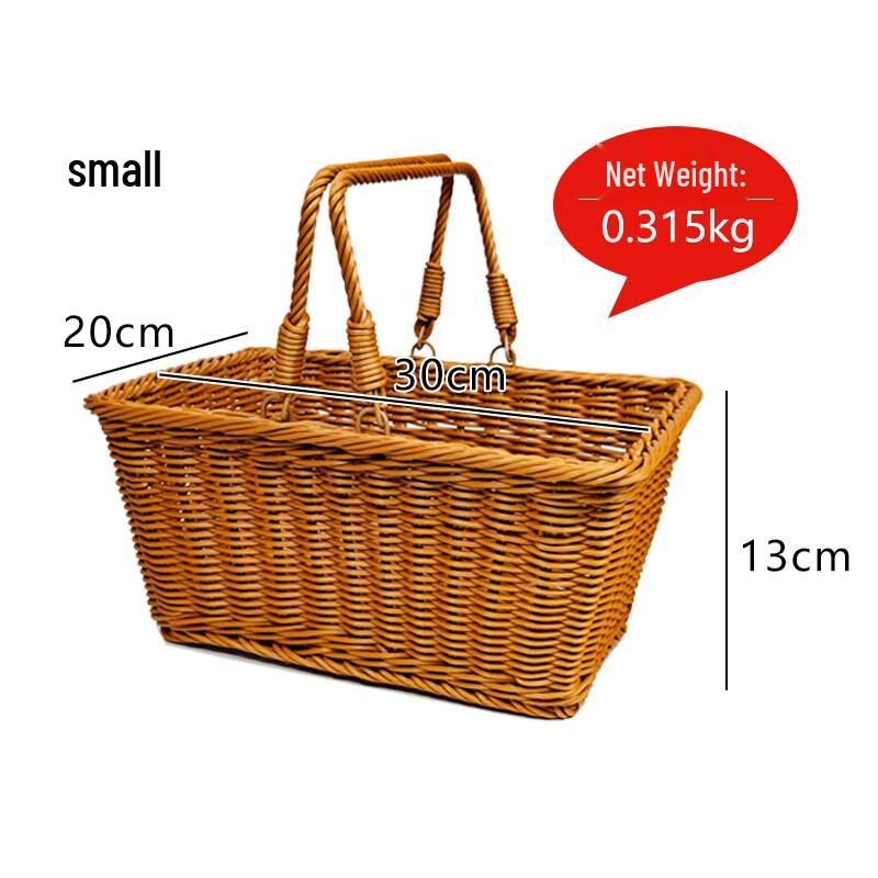OLOEY Imitation Rattan Shopping Basket