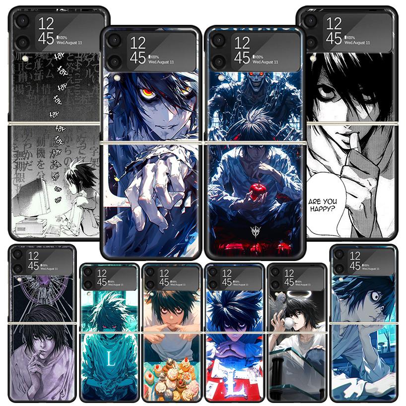 N-Note D-Death L Lawliet Phone Case For Samsung Z Flip 7 6 5 4 3 Galaxy ZFlip7 ZFlip6 ZFlip5 ZFlip4 ZFlip3 5G Print Cover