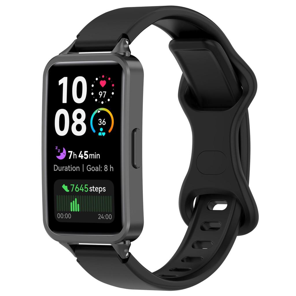Cinturino in Silicone Compatibile per Huawei Band 10/9/8 con Fibbie a Farfalla e a 8, 12MM.