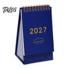 Monthly Organizer for Desk 2027 Calendar, Standing Flip Desktop Minimalist Gold Foil Cover Home Office Accessory Planner, Thick Paper Note Taking,