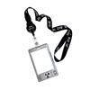 Transparent Card Protector Dustproof Sliding Cover Card Case Id Card Holder Thickened Retractable Badge Reel For Commuting