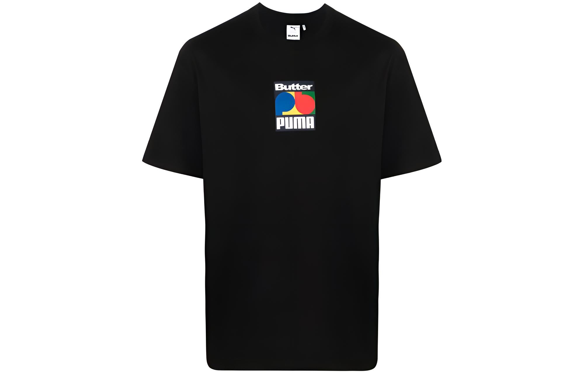 PUMA X BUTTER GOODS T Shirts Men s Black Crew Neck Moderate Straight Fit 534058-01 XL