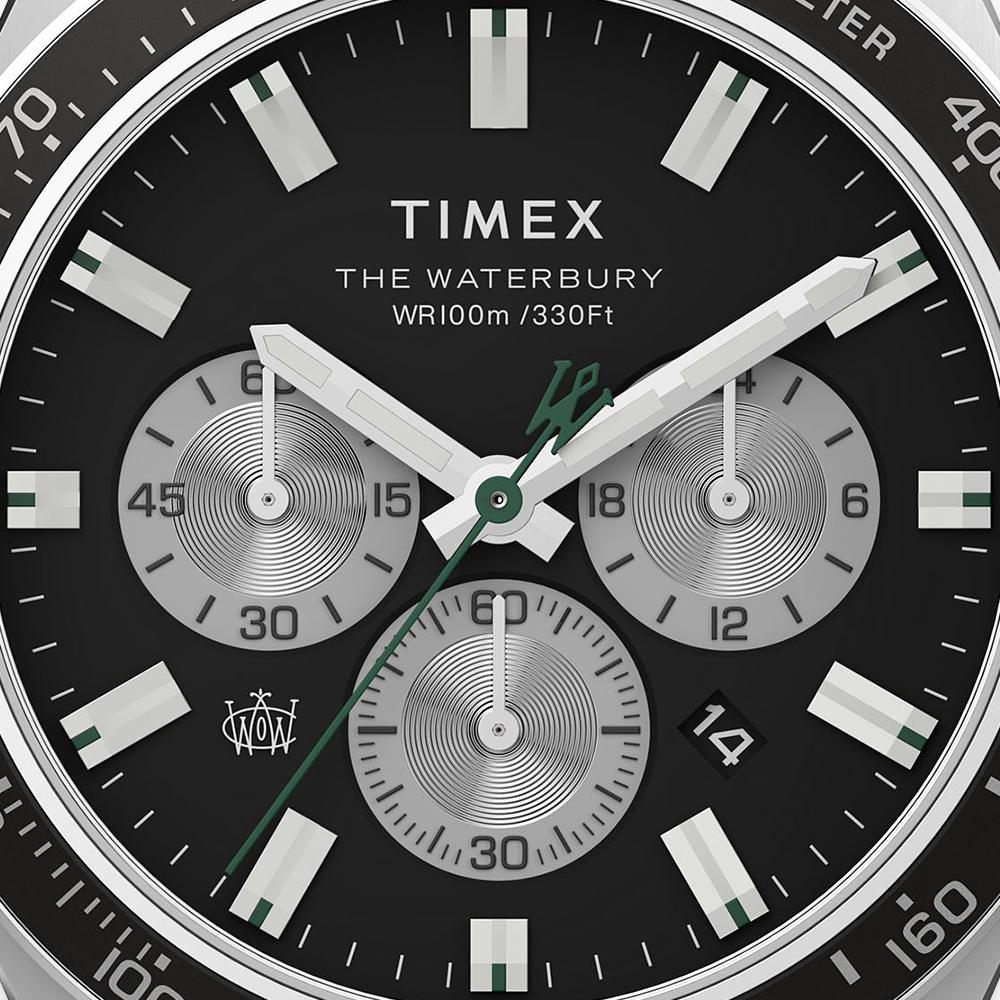 [Timex] Waterbury Chronograph Men's Leather Watch 41mm TW2V42500