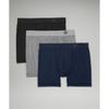Always In Motion Boxer With Fly 5   3 Pack Black Heathered Core Medium Grey True Navy