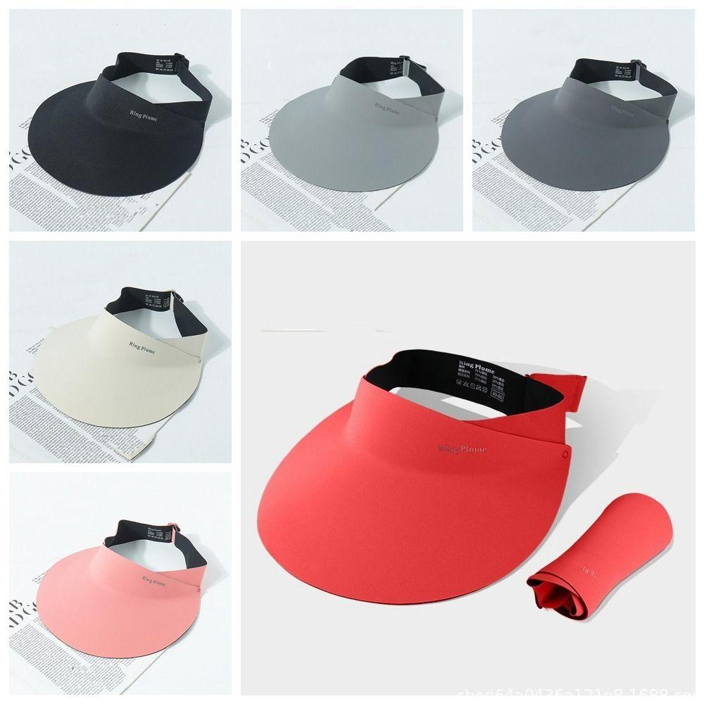 UV Protection Sunscreen Empty Top Cap Large Brim Visor Cap Fashion Summer Sun Hat  Sunshade