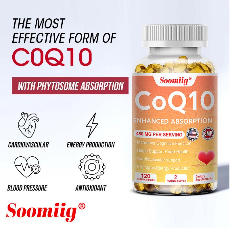 Coenzima Q10 450 mg - 120 capsule (V) - 100% Ubichinone - Naturale