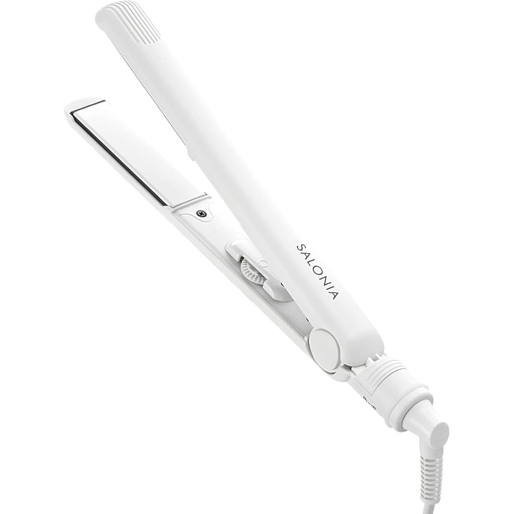 Salonia Hair Straightener 24mm SL-004SAW White Electric Hair Iron