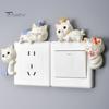 Home Atmosphere Decoration Cute Cat Light Switch Sticker, Adorable Kitten Wall Self?Adhesive Socket Panel Easy Install Patch Cover Decor,