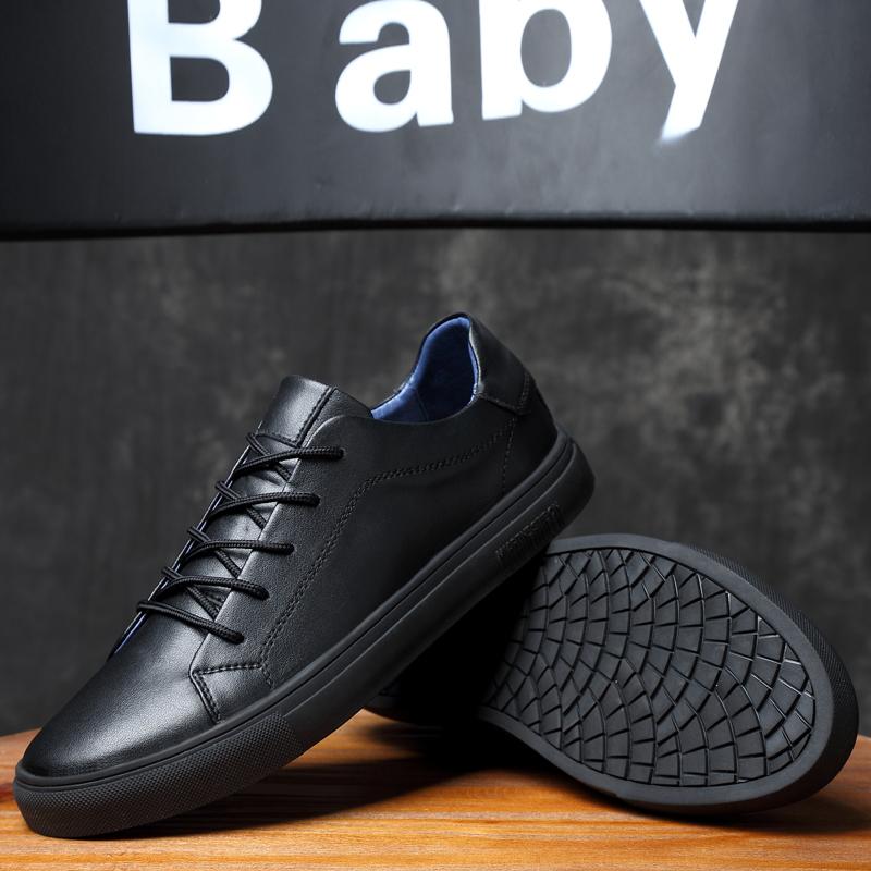 Hot Selling Men's Cotton Genuine Leather Shoes Autumn Winter Outdoor Sports Shoes Lace Up Men's Business Shoes Low Top Shoes