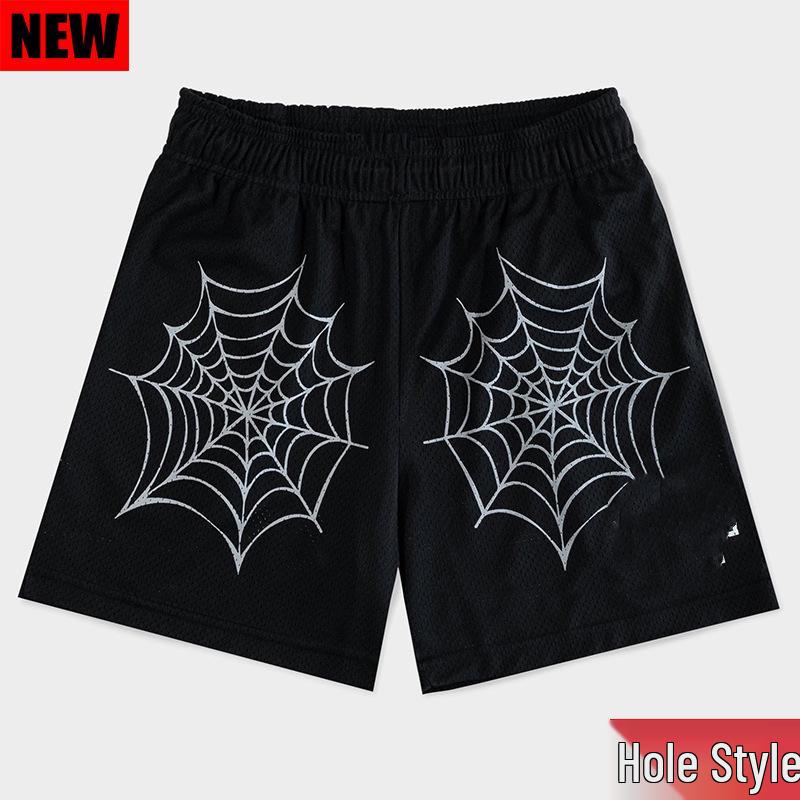 Men s American-Style Spider Web Mesh Quick-Dry Sports Shorts for Running and Cycling Extra Large