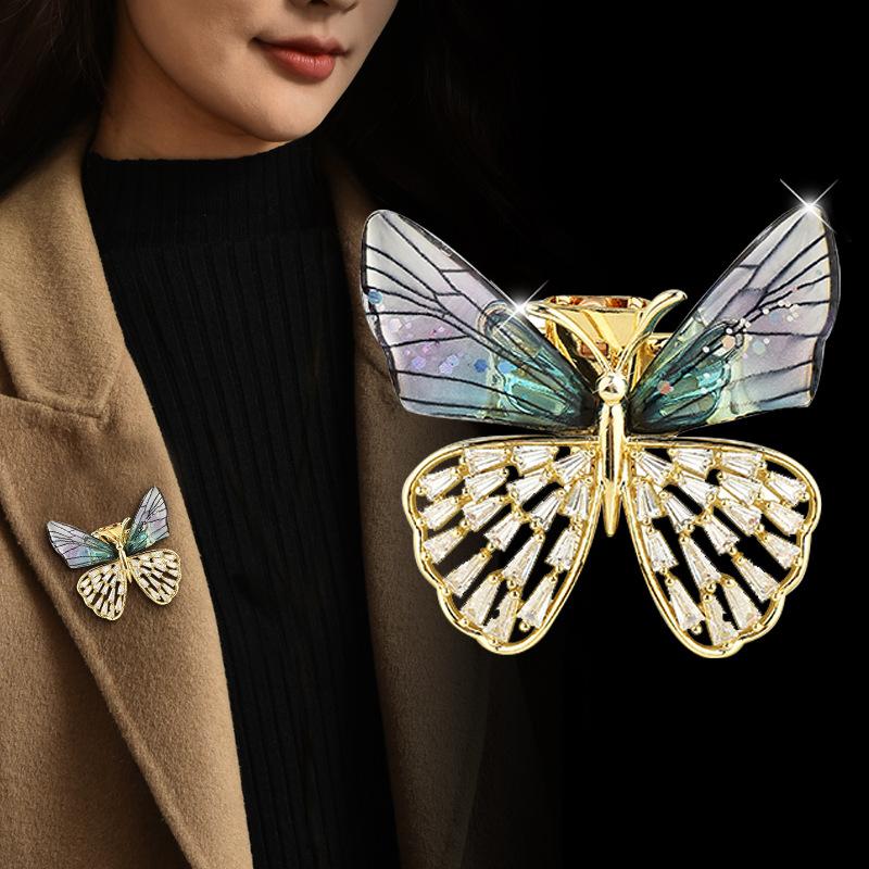Splicing Butterfly High-End Corsage Femininity Clothes Versatile Accessories Brooch Autumn And Winter