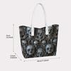 Gothic Skull Pattern Fashion Tote Bag Stylish Portable Casual Daily Carry Handbag