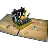 Birthday Card for Men Fathers Day Greeting Card 3D Tool Box Pop-Up Cards with Envelope Card Postcards Dad Grandfather