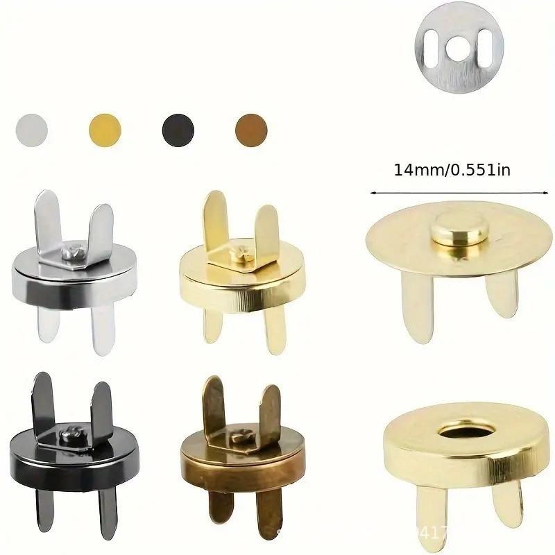 Magnetic Snap Fasteners Clasps Buttons Handbag Purse Wallet Craft Bags Parts Accessories Adsorption Buckle 14mm