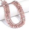 4 6 8mm Faceted Crystal Beads Light Red Copper Glass Loose Beads For Jewelry Making DIY Handmade Necklace Bracelet Accessories