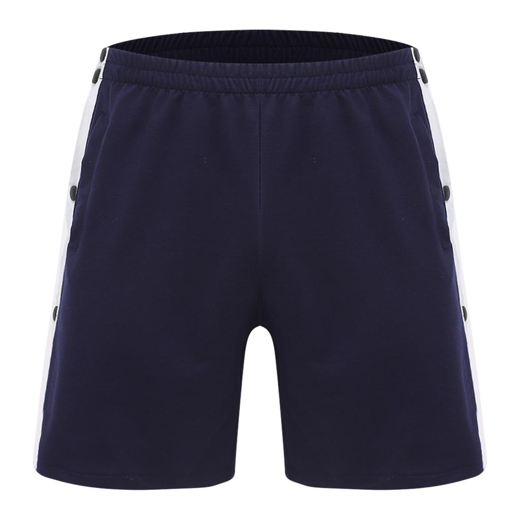 Herren Abreißbare Sportshorts Seiten mit Druckknöpfen Einfach anzuziehen Elastischer Bund Freizeithosen Adaptive Kleidung