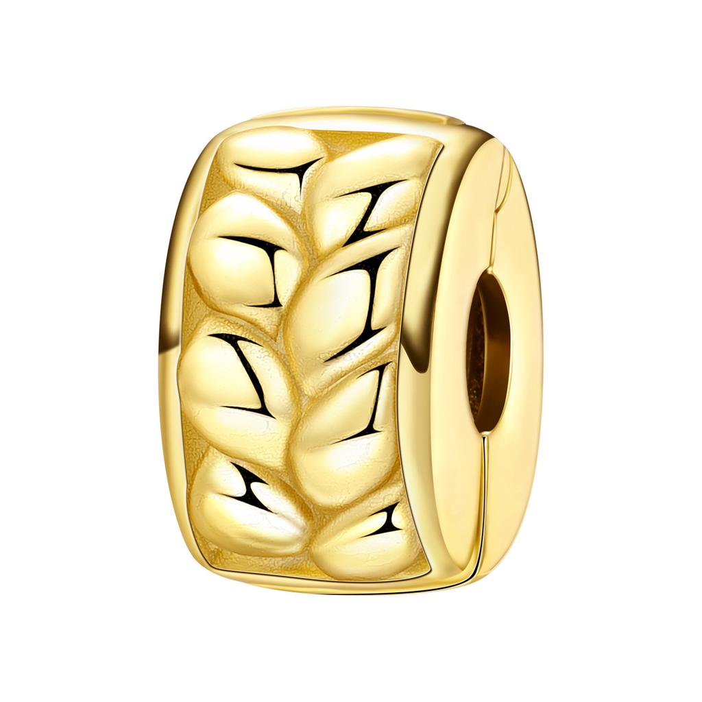 Silver Clasp 925 Silver Pave Clip Charms Colored Beads Stopper Safety Chain Fit Original Bangle Bracelet Jewelry Clip