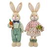 Height Adjustable Rabbit Figurine Easter Decoration Polyester Fabric Hare Ornament For Kids Room Tabletop Garden Yard