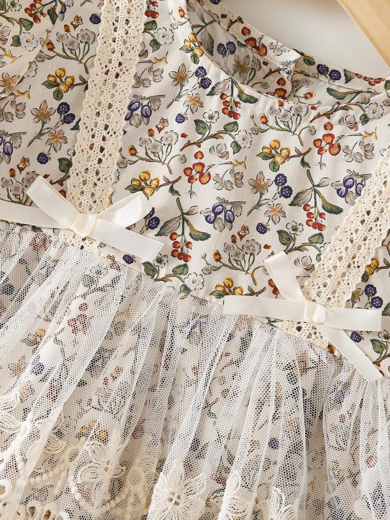 Newborn Girl's Lace Romper - Summer Short Sleeve Princess Outfit for 100 Days