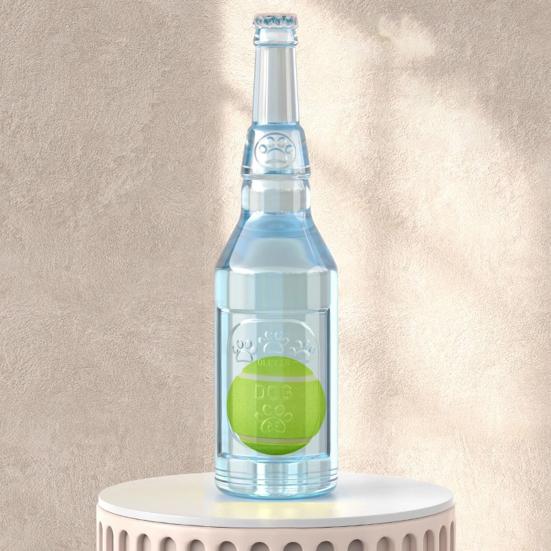 Water Bottle Dog Toy Squeaky Dog Chew Toys for Aggressive Chewers Interactive Plastic Water Bottle