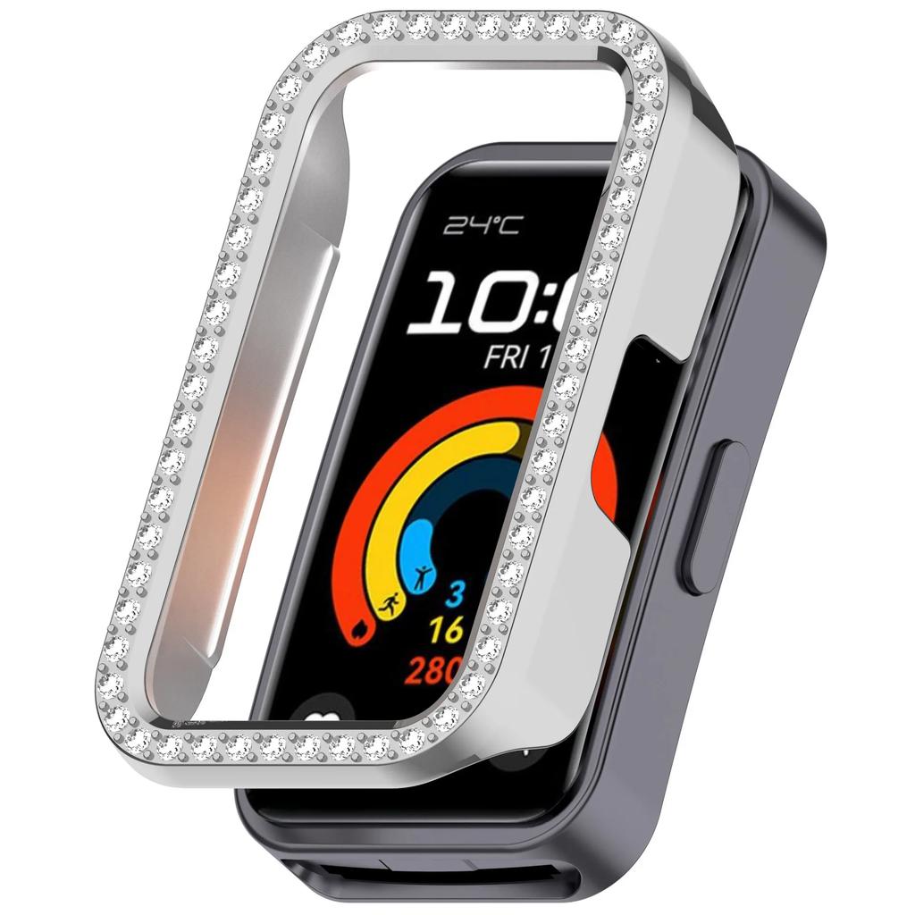 Diamond Case for HUAWEI Band 10 9 8 Accessories All-Around Hard Hollow PC Bumper Frame shell Cover for huawei band10 band9 band8