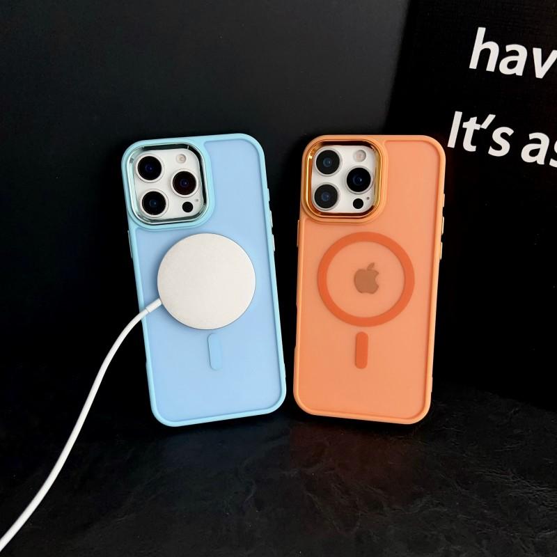 Magnetic Luxury Matte Translucent Armor Shockproof Case For iPhone 16 15 14 13 12 11 Pro Max Plus Magsafe Wireless Charge Cover