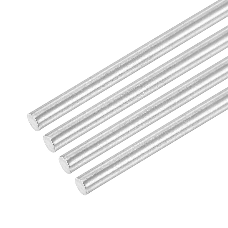 uxcell 304 Stainless Steel Round Bar 5mm x 80mm Stainless Steel Rod Solid Shaft Bar for DIY Crafts, Model Cars, Helicopters, Axle Bars, Airplanes (4