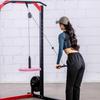 LAT Bar Non Slip Straight for Cable Pulley System Machine Squat Rack Gym Silver and Black