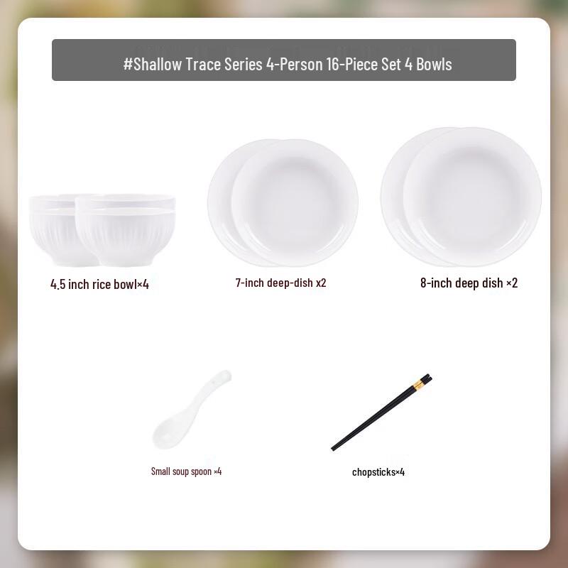 Handon Pure White Bone China Dinnerware Set