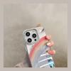 Cute Rainbow Funny Letter Machiaj Oglindă Placare Husă de telefon rezistentă la șocuri pentru Iphone 14 11 12 13 Pro Max Încântător moale Husă din spate