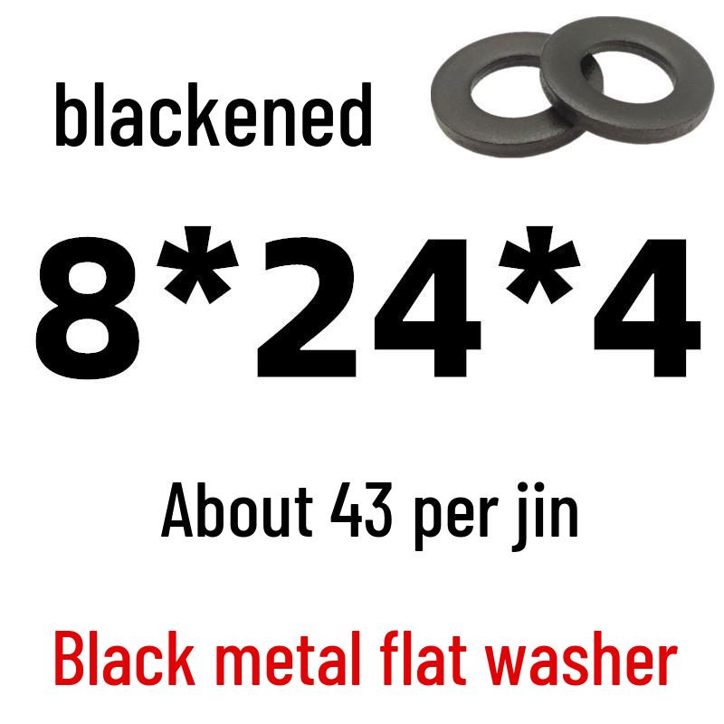 Thickened Black Iron Flat Washer for Screws, Non-standard Round Design