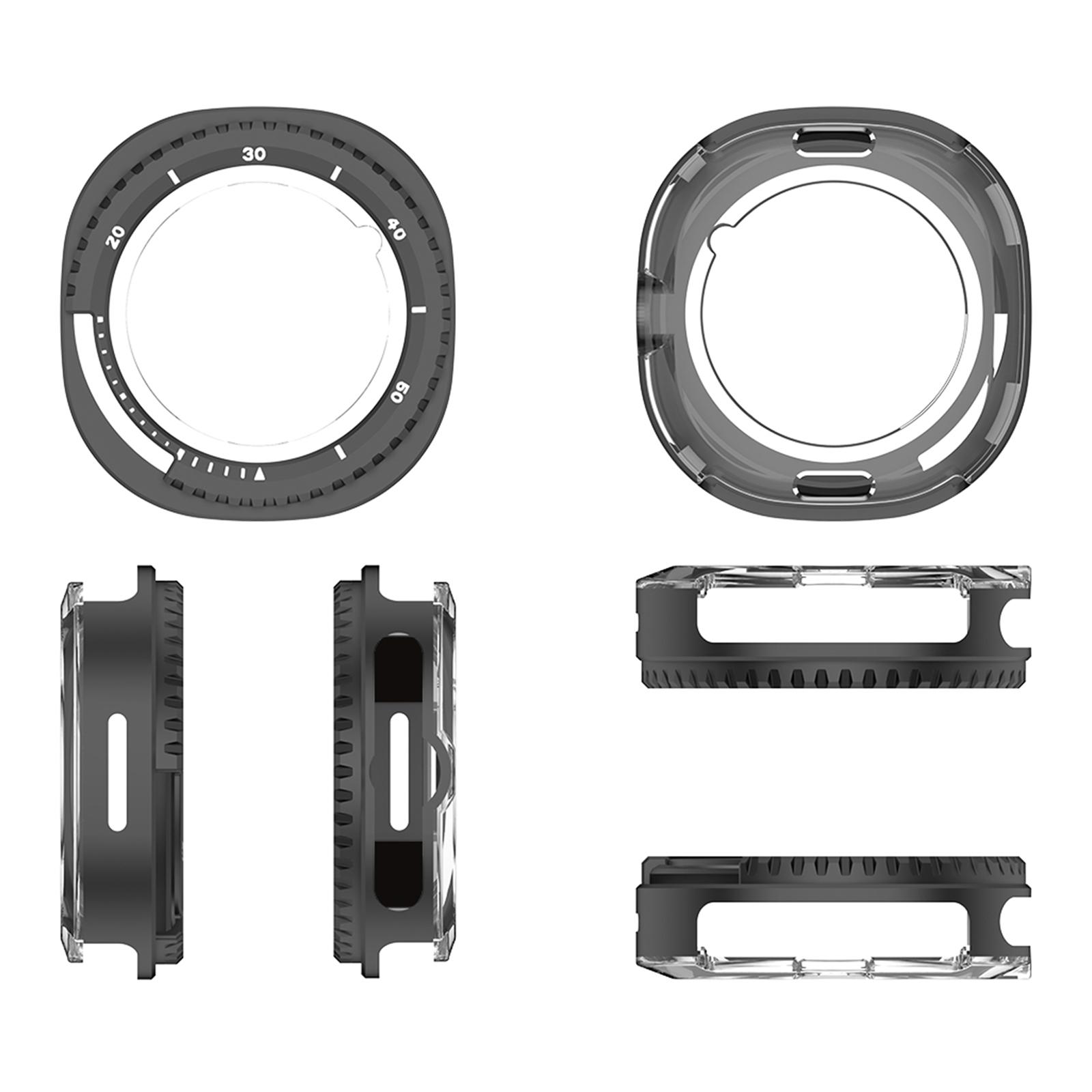 For Galaxy Watch8 Classic 46mm Smartwatch Metal Case Anti-Fall Protective Hard Frame Hollow Out Shells Smartwatch Accessories чёрный